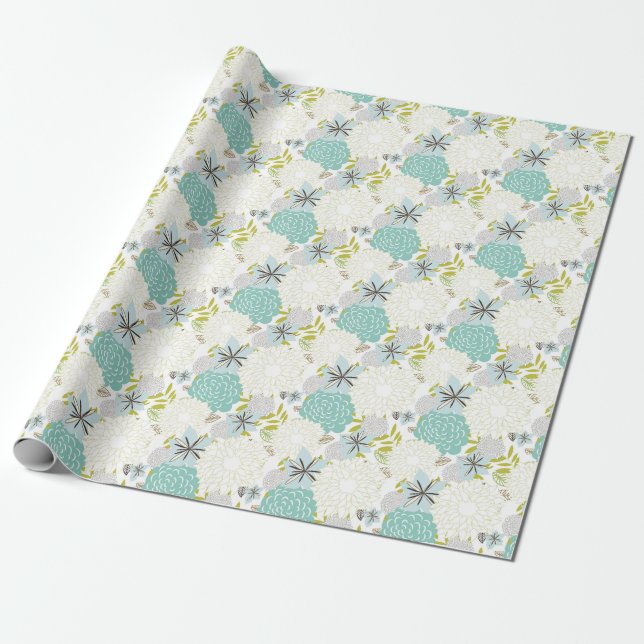 Blumenhintergrund Geschenkpapier (Ungerollt)