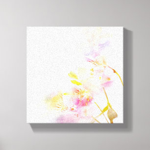 Blumenhintergrund mit Watercolor-Blumen Leinwanddruck