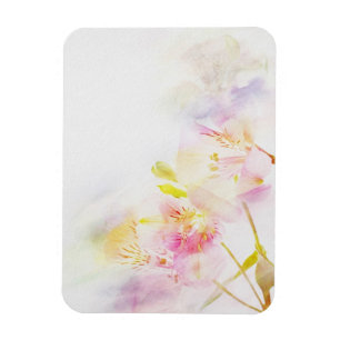 Blumenhintergrund mit Watercolor-Blumen Magnet