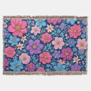 Blumenhintergrund, rosa und lila, decke