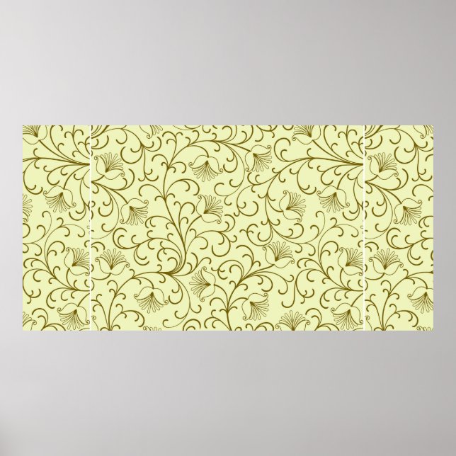 Blumenhintergrund. Schöne Vintage Illustration. Poster (Vorne)