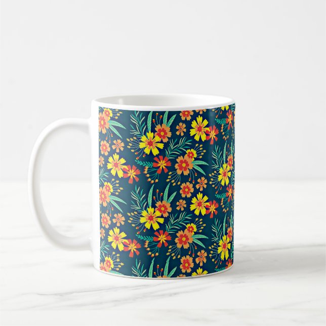 Blumenhintergrund Schönes Design-46566 Kaffeetasse (Links)