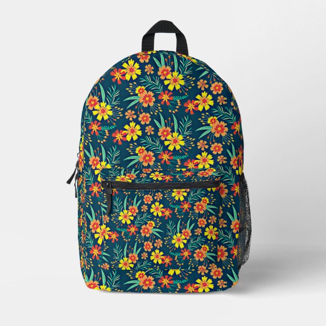 Blumenhintergrund Schönes Design Bedruckter Rucksack (Vorderseite)