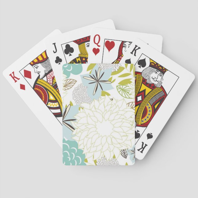 Blumenhintergrund Spielkarten (Rückseite)