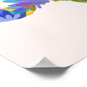 Blumenhirn-Design Poster