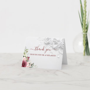 Blumenhochzeit Danke-Karte Dankeskarte