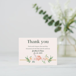 Blumenhochzeit Danke-Karte Mitteilungskarte