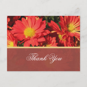 Blumenhochzeit Dankeschön Postkarte. Postkarte