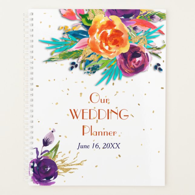 Blumenhochzeit der Blauen Mandarine Planer (Vorderseite)