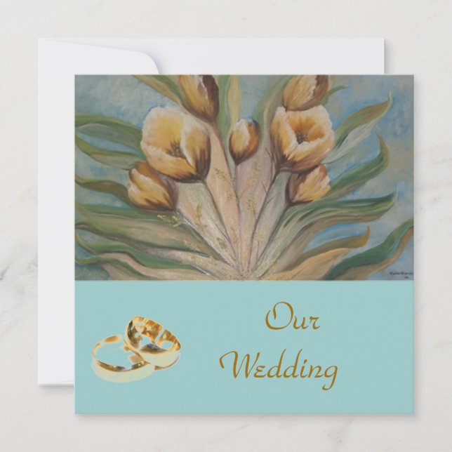 Blumenhochzeit Einladung (Vorderseite)