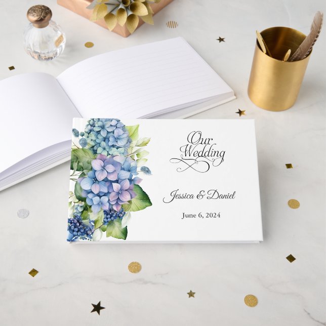Blumenhochzeit Gästebuch (Vorderseite Offen)
