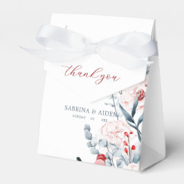 Blumenhochzeit in Rot und Blau der Blume Geschenkschachtel