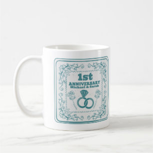 Blumenhochzeit Jubiläum Maßgeschneidertes Jahr Kaffeetasse
