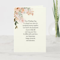 Blumenhochzeit mit religiösem Text