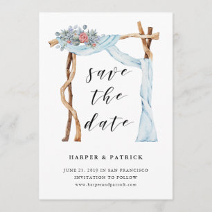 Blumenhochzeits-Bogen  Watercolor Save the Date