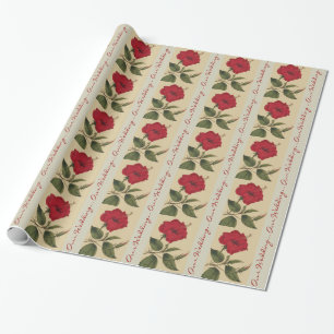 Blumenhochzeits-Packpapier Geschenkpapier