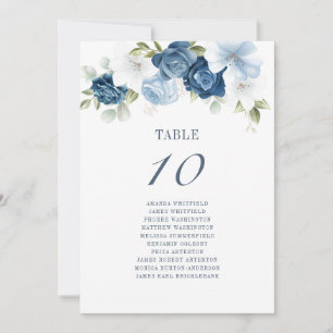 BlumenhochzeitTabelle Nummer 10 Sitzplan Einladung