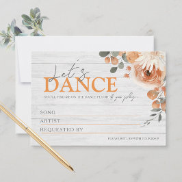 Blumenholz-Hochzeitssongkarten für Wasserfarben RSVP Karte
