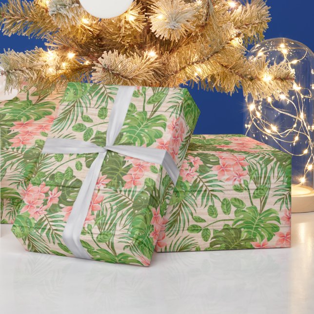 Blumenholz Modernes, populäres Wrapping Paper Geschenkpapier (Feiertage)