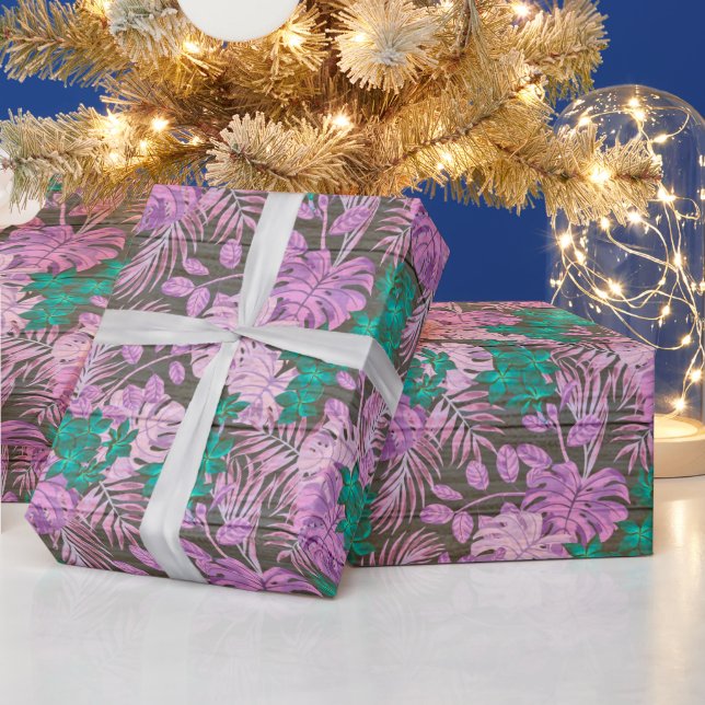 Blumenholz Modernes, populäres Wrapping Paper Geschenkpapier (Feiertage)