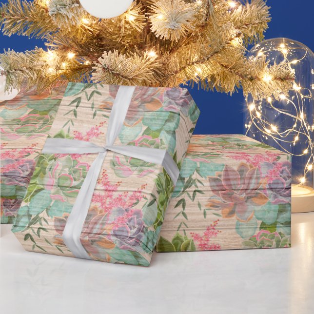 Blumenholz Modernes, populäres Wrapping Paper Geschenkpapier (Feiertage)