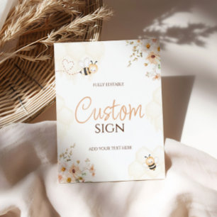 Blumenhonig Bumble Bee Baby Dusche Eigenmarke Fotodruck