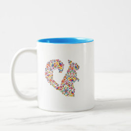 Blumenhörnchen Zweifarbige Tasse