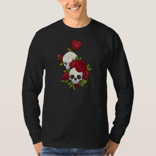 Blumenhülsen-Shirt skulls Dia de Los Muertos   T-Shirt