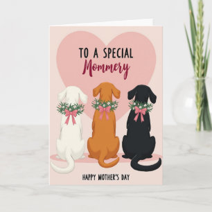 Blumenhunde Muttertagskarte Karte