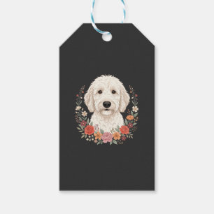 Blumenhundefoto Botanischer Kranz Geschenkanhänger