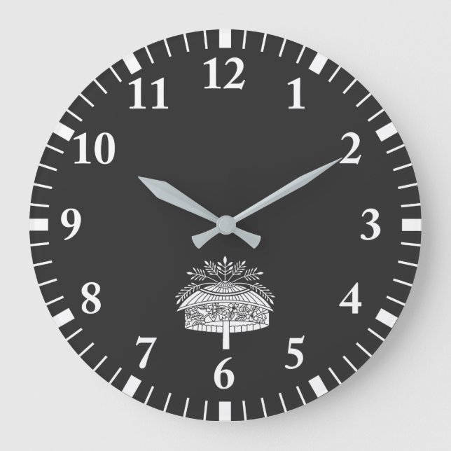 Blumenhut Große Wanduhr (Vorderseite)