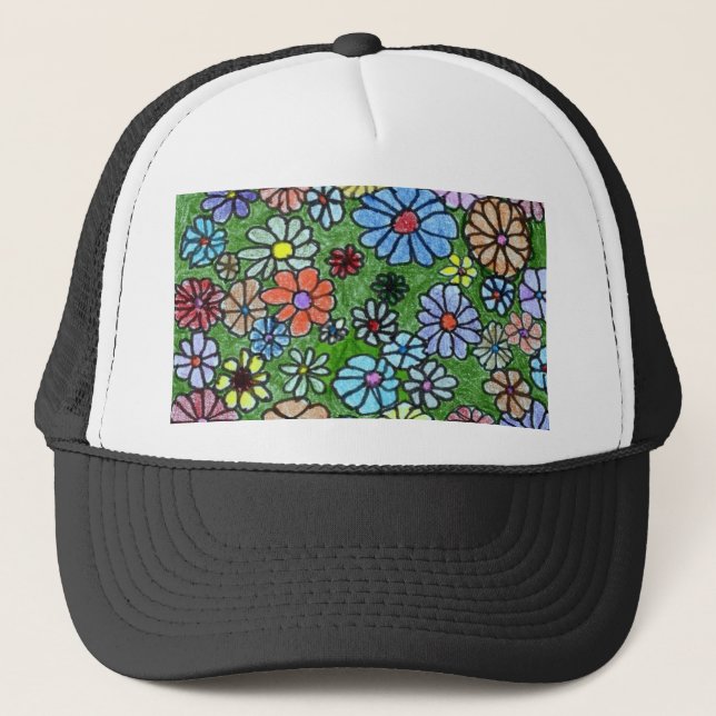Blumenhut Truckerkappe (Vorderseite)