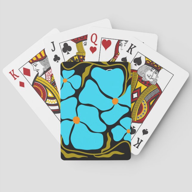 Blumenillustrationskunstwerk Spielkarten (Rückseite)