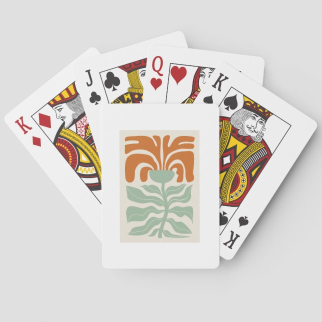 Blumenillustrationskunstwerk Spielkarten (Rückseite)