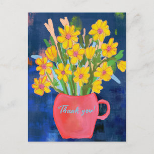Blumenimpression Danke Postkarte