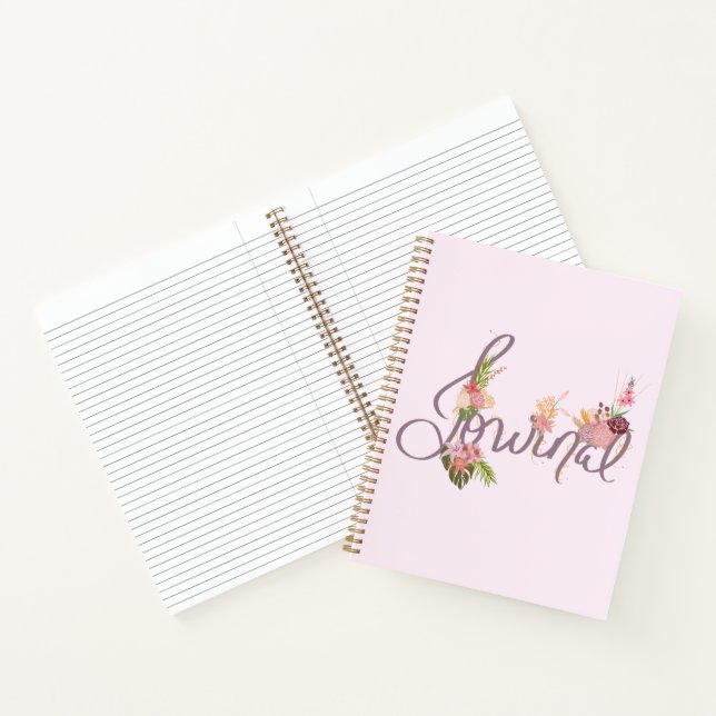 Blumeninspirierungsblatt mit Whimsikblüten Notizbuch (Innenseite)