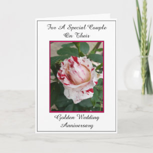 Blumenische Rose Personalisiert 50. Hochzeitstag Karte