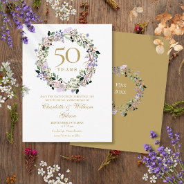 Blumenjubiläum 50. Hochzeit Save the Date Postkarte