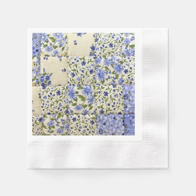 Blumenkachelquilette Serviette (Vorderseite)