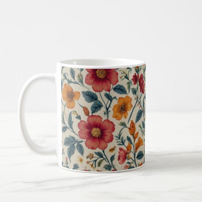 Blumenkaffee-Tasse Kaffeetasse (Links)
