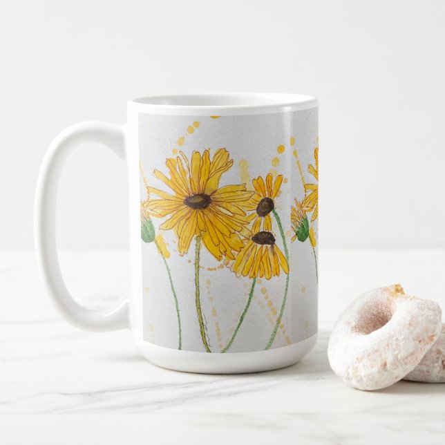 Blumenkaffee-Tasse Kaffeetasse (Mit Donut)