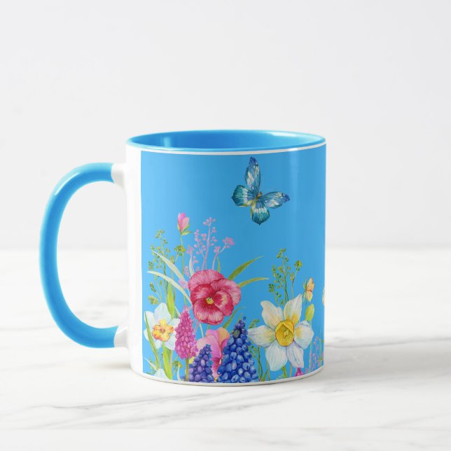 Blumenkaffee-Tasse mit Bibel Tasse (Links)