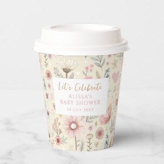 Blumenkaffee Wildblume Babydusche Pappbecher
