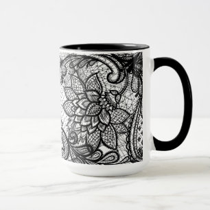 BlumenKaffeetasse der spitze-B&W Tasse