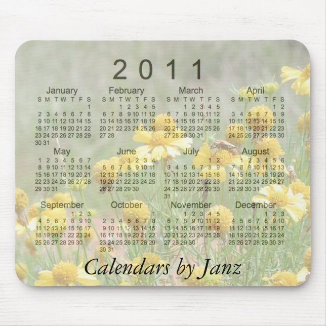 Blumenkalender 2011 mousepad (Vorne)
