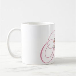 Blumenkalligrafie Letter A-Tasse Kaffeetasse