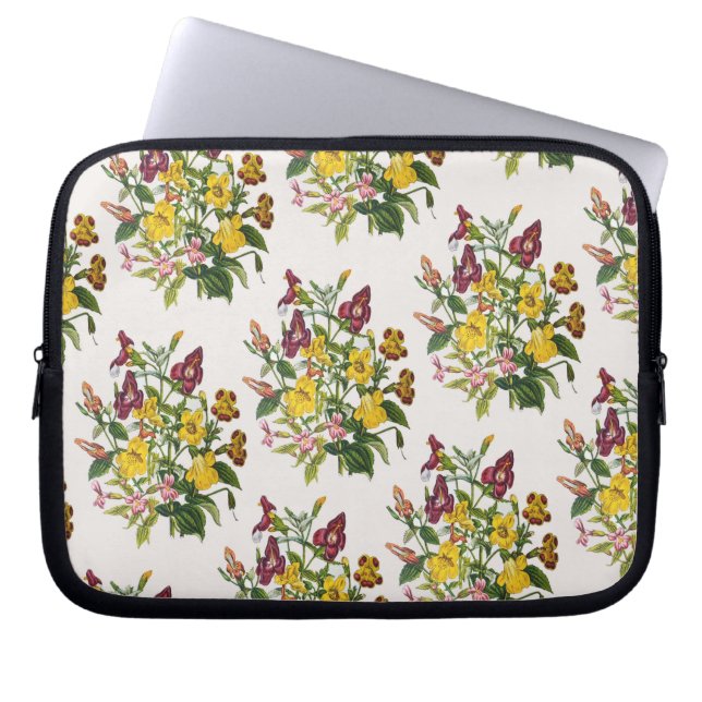 Blumenkarneval Laptopschutzhülle (Vorderseite)