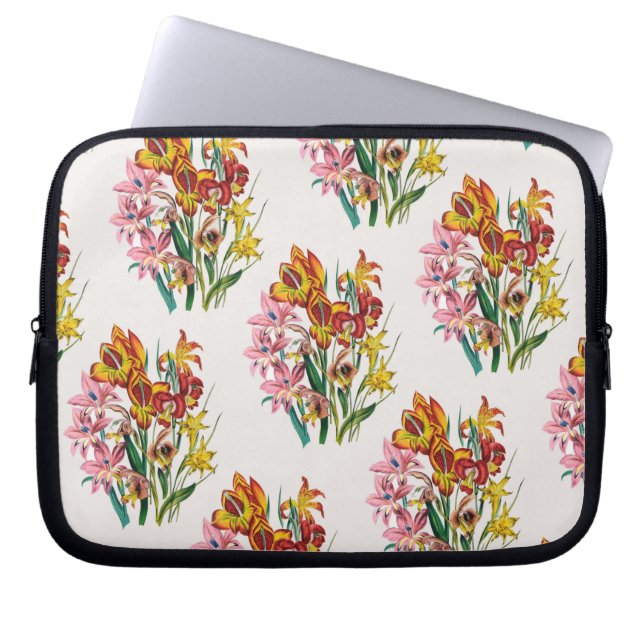 Blumenkarneval Laptopschutzhülle (Vorderseite)