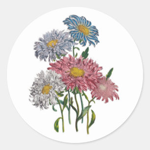 Blumenkarneval Runder Aufkleber