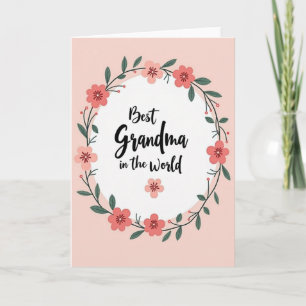 Blumenkarte "Beste Oma Aller Zeiten" Karte